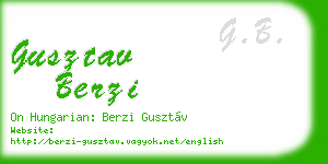 gusztav berzi business card